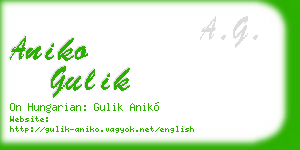 aniko gulik business card